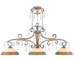 HomeRoots Gold Dimmable Three-Light Chandelier with Clear Cylinder Shades – Modern Glam for Any Space 687890