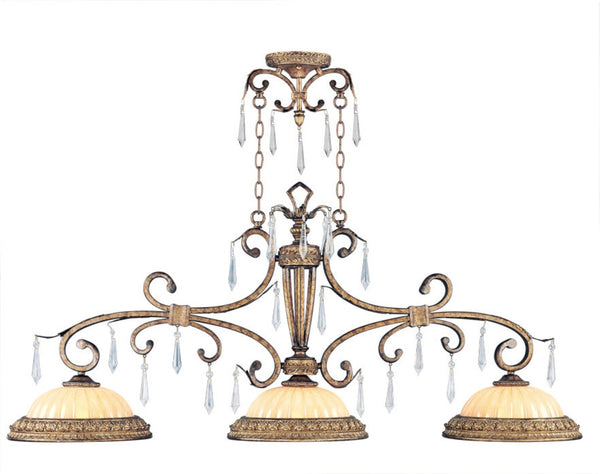 HomeRoots Gold Dimmable Three-Light Chandelier with Clear Cylinder Shades – Modern Glam for Any Space 687890