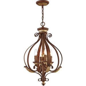 HomeRoots Four Light Dimmable Chandelier - Modern Design with Cylindrical Shades for Stylish Ambient Illumination 687891