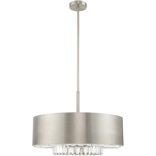 HomeRoots Six Light Dimmable Chandelier - Stylish Modern Fixture with Adjustable Lighting for Any Room 687896