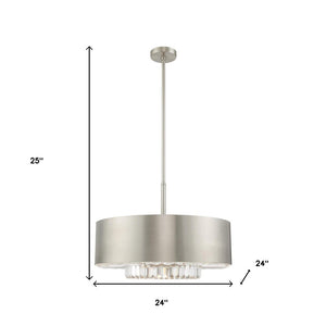 HomeRoots Six Light Dimmable Chandelier - Stylish Modern Fixture with Adjustable Lighting for Any Room 687896