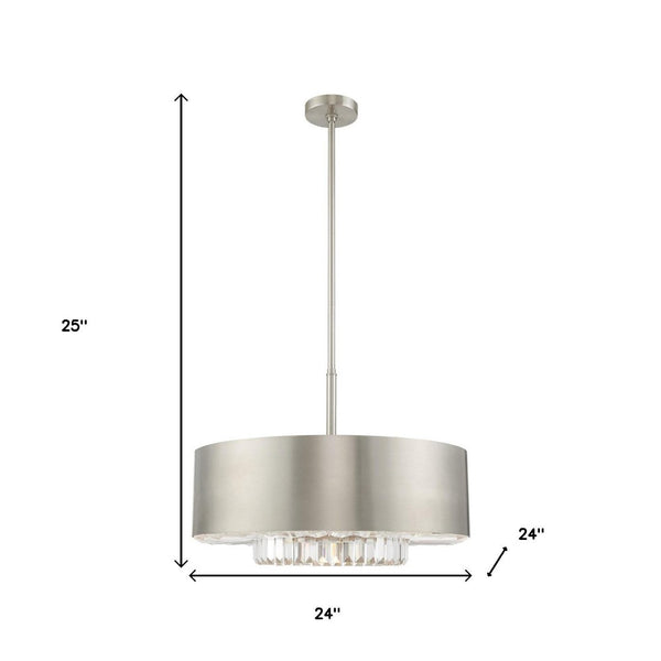 HomeRoots Six Light Dimmable Chandelier - Stylish Modern Fixture with Adjustable Lighting for Any Room 687896