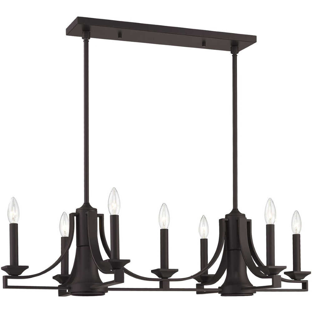 HomeRoots Bronze Nine-Light Dimmable Chandelier - Elegant Ambient Lighting for Dining Rooms & Entryways 687899