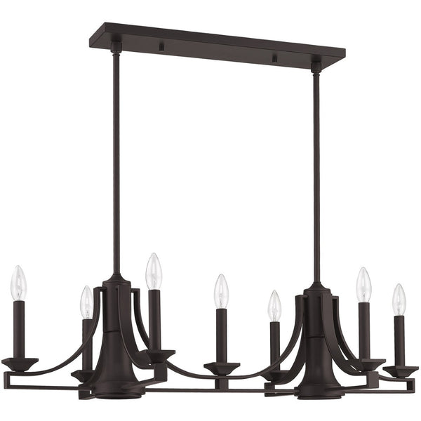 HomeRoots Bronze Nine-Light Dimmable Chandelier - Elegant Ambient Lighting for Dining Rooms & Entryways 687899