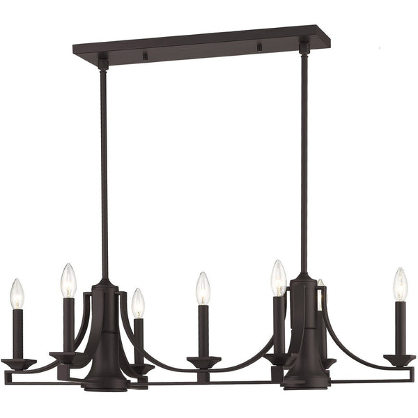 HomeRoots Bronze Nine-Light Dimmable Chandelier - Elegant Ambient Lighting for Dining Rooms & Entryways 687899