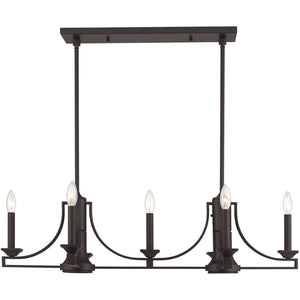 HomeRoots Bronze Nine-Light Dimmable Chandelier - Elegant Ambient Lighting for Dining Rooms & Entryways 687899