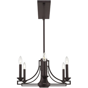 HomeRoots Bronze Nine-Light Dimmable Chandelier - Elegant Ambient Lighting for Dining Rooms & Entryways 687899