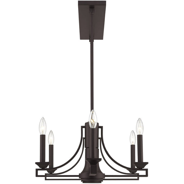 HomeRoots Bronze Nine-Light Dimmable Chandelier - Elegant Ambient Lighting for Dining Rooms & Entryways 687899