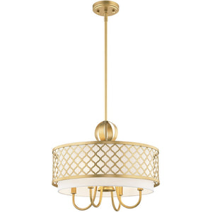 HomeRoots Five Light Dimmable Chandelier - Modern Industrial Steel Fixture for Stylish Living Spaces & Dining Rooms 687905