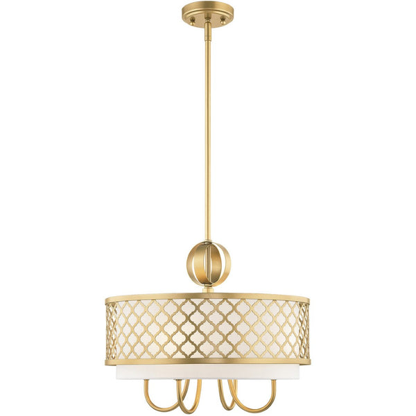 HomeRoots Five Light Dimmable Chandelier - Modern Industrial Steel Fixture for Stylish Living Spaces & Dining Rooms 687905