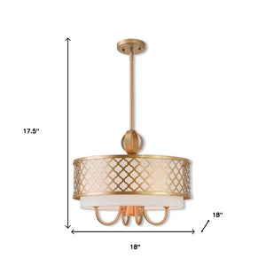 HomeRoots Five Light Dimmable Chandelier - Modern Industrial Steel Fixture for Stylish Living Spaces & Dining Rooms 687905