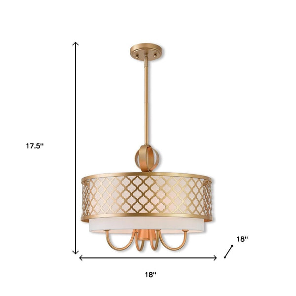 HomeRoots Five Light Dimmable Chandelier - Modern Industrial Steel Fixture for Stylish Living Spaces & Dining Rooms 687905
