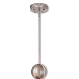 HomeRoots Five Light Dimmable Chandelier - Modern Cylindrical Design with Steel Shades for Any Room Ambiance 687906
