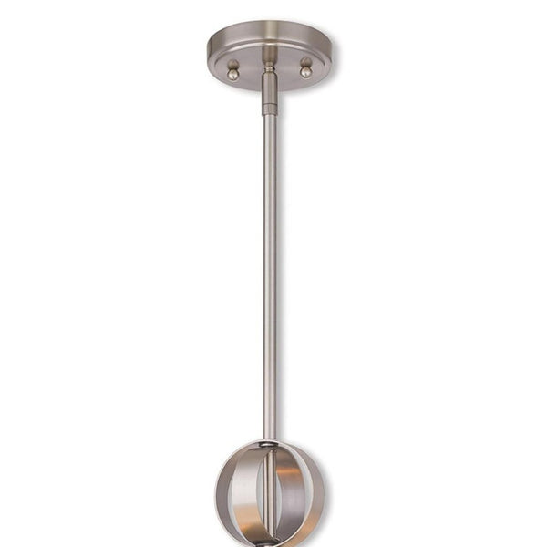 HomeRoots Five Light Dimmable Chandelier - Modern Cylindrical Design with Steel Shades for Any Room Ambiance 687906