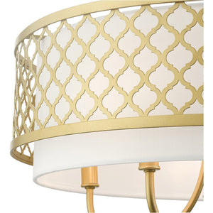 HomeRoots Six Light Dimmable Chandelier - Modern Cylindrical Shades for Versatile Ambient & Task Lighting 687907