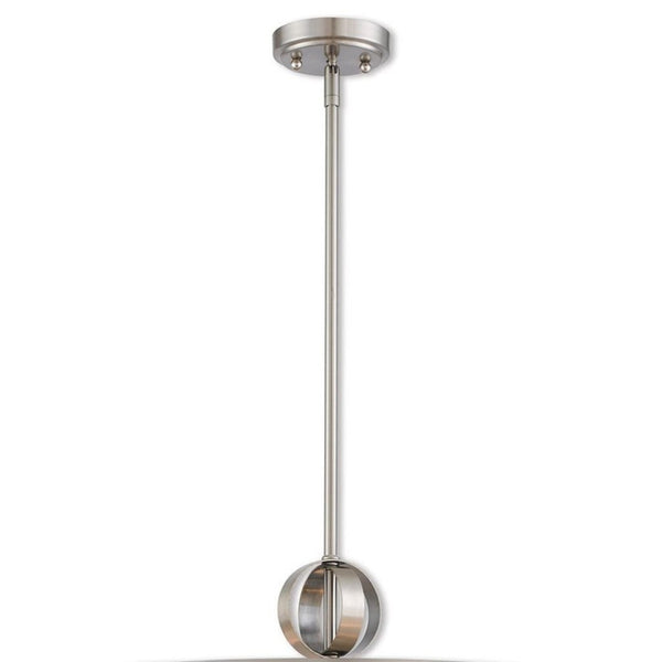 HomeRoots Six Light Dimmable Chandelier - Modern Cylindrical Steel Shades for Adjustable Ambiance & Style 687908