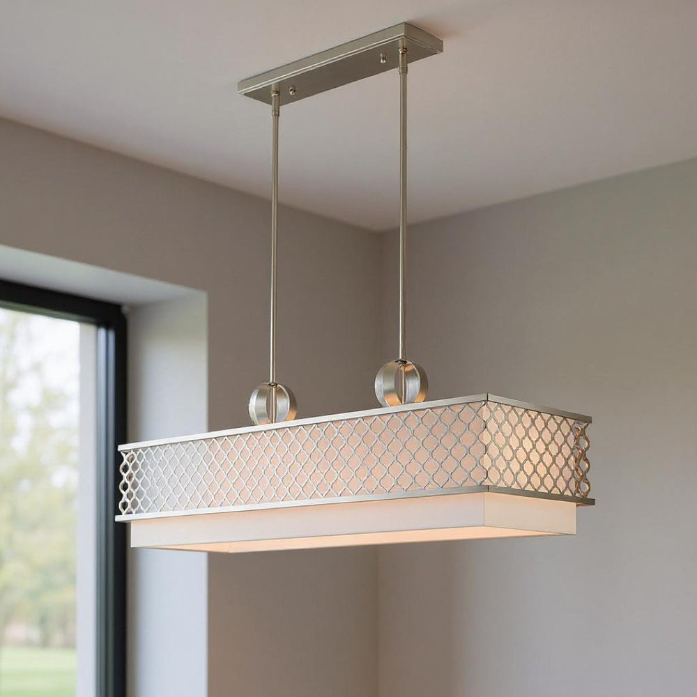 HomeRoots Nine Light Dimmable Chandelier - Modern Cylindrical Design for Versatile, Elegant Home Ambiance 687910
