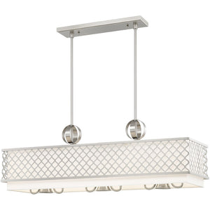 HomeRoots Nine Light Dimmable Chandelier - Modern Cylindrical Design for Versatile, Elegant Home Ambiance 687910