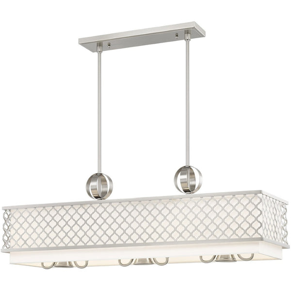 HomeRoots Nine Light Dimmable Chandelier - Modern Cylindrical Design for Versatile, Elegant Home Ambiance 687910