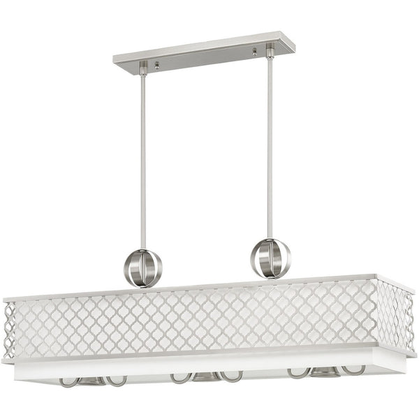 HomeRoots Nine Light Dimmable Chandelier - Modern Cylindrical Design for Versatile, Elegant Home Ambiance 687910