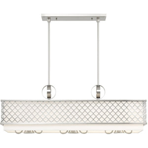 HomeRoots Nine Light Dimmable Chandelier - Modern Cylindrical Design for Versatile, Elegant Home Ambiance 687910