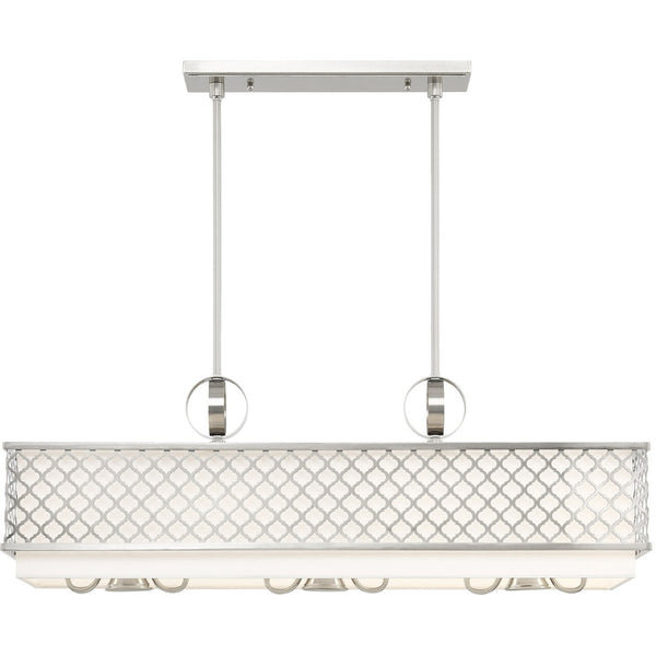 HomeRoots Nine Light Dimmable Chandelier - Modern Cylindrical Design for Versatile, Elegant Home Ambiance 687910