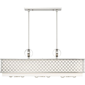 HomeRoots Nine Light Dimmable Chandelier - Modern Cylindrical Design for Versatile, Elegant Home Ambiance 687910