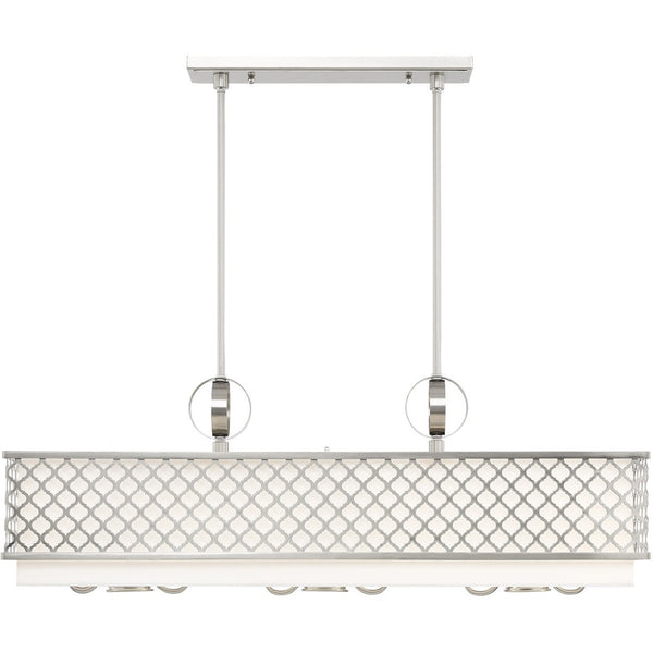 HomeRoots Nine Light Dimmable Chandelier - Modern Cylindrical Design for Versatile, Elegant Home Ambiance 687910