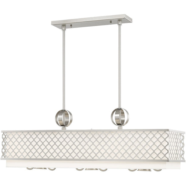 HomeRoots Nine Light Dimmable Chandelier - Modern Cylindrical Design for Versatile, Elegant Home Ambiance 687910