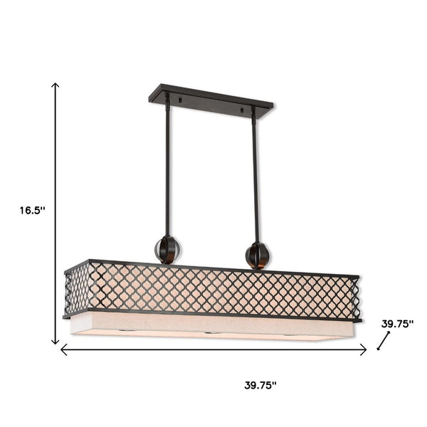 HomeRoots Nine Light Dimmable Chandelier - Modern Cylinder Shades, Durable Steel, Perfect for Any Space 687913