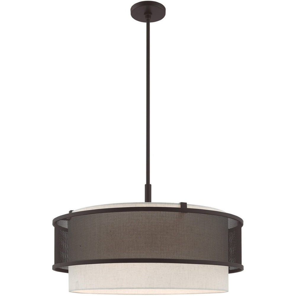 HomeRoots Bronze Four-Light Dimmable Chandelier - Elegant Design for Versatile Spaces & Adjustable Ambiance 687915