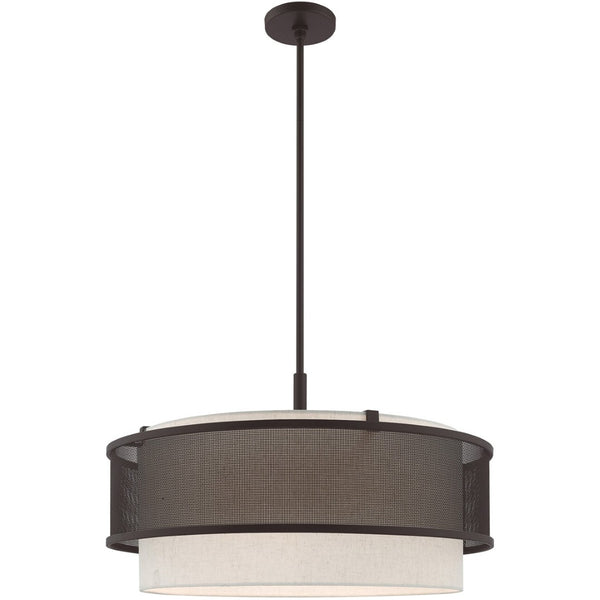 HomeRoots Bronze Four-Light Dimmable Chandelier - Elegant Design for Versatile Spaces & Adjustable Ambiance 687915