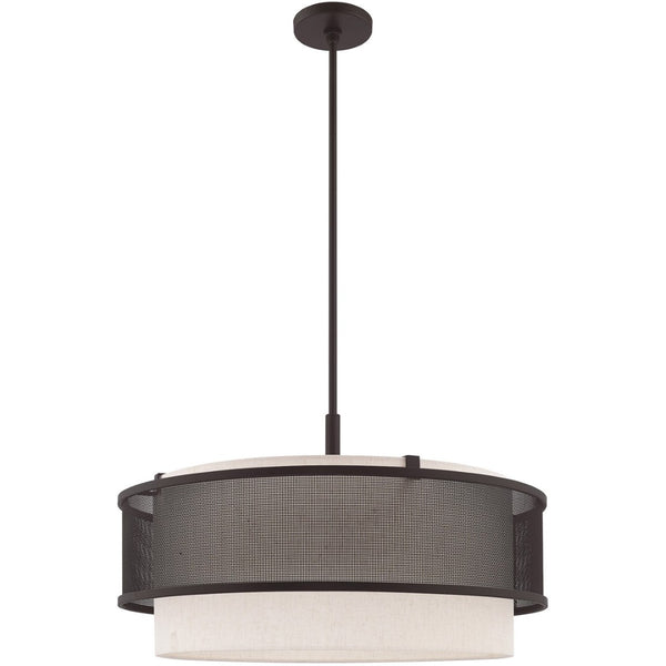 HomeRoots Bronze Four-Light Dimmable Chandelier - Elegant Design for Versatile Spaces & Adjustable Ambiance 687915