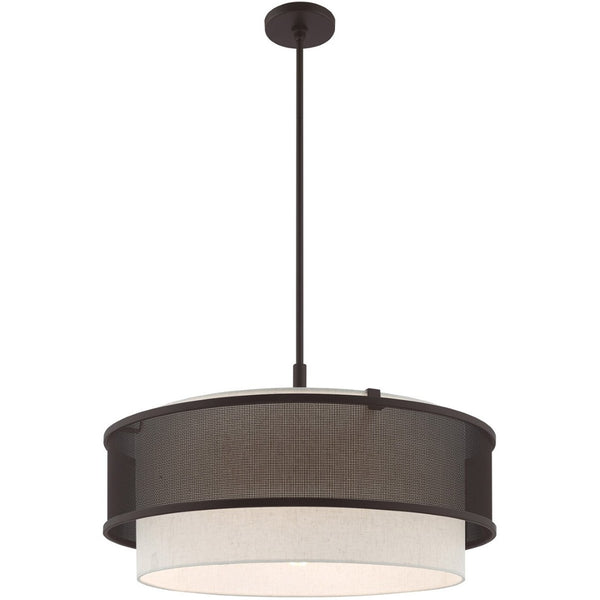 HomeRoots Bronze Four-Light Dimmable Chandelier - Elegant Design for Versatile Spaces & Adjustable Ambiance 687915
