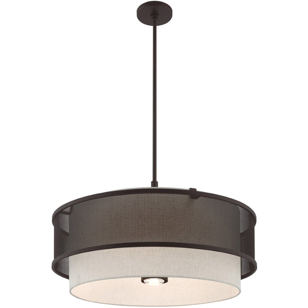 HomeRoots Bronze Four-Light Dimmable Chandelier - Elegant Design for Versatile Spaces & Adjustable Ambiance 687915