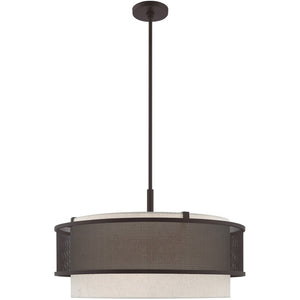 HomeRoots Bronze Four-Light Dimmable Chandelier - Elegant Design for Versatile Spaces & Adjustable Ambiance 687915