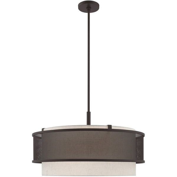 HomeRoots Bronze Four-Light Dimmable Chandelier - Elegant Design for Versatile Spaces & Adjustable Ambiance 687915