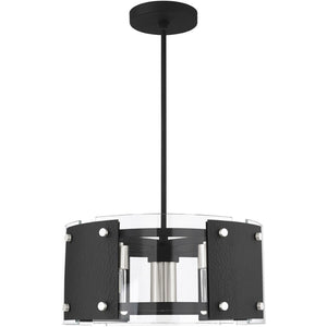 HomeRoots Seven Light Dimmable Chandelier - Modern Steel Fixture with Cylinder Shades for Stylish Ambiance 687920