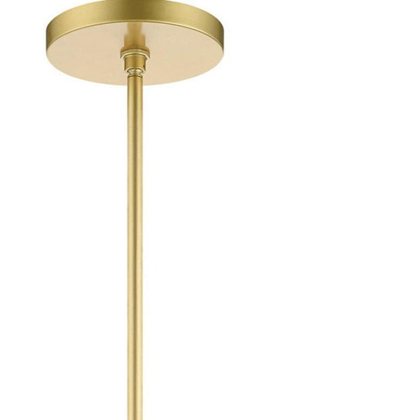 HomeRoots Five Light Dimmable Chandelier - Modern Steel Shades for Elegant Lighting in Dining & Living Spaces 687922