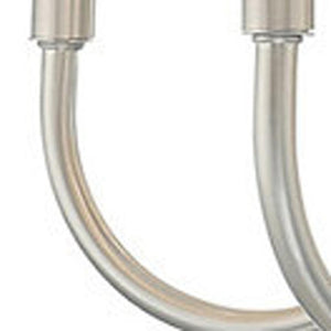 HomeRoots Six Light Dimmable Chandelier with Sleek Steel Shades for Modern Elegance in Any Space 687926