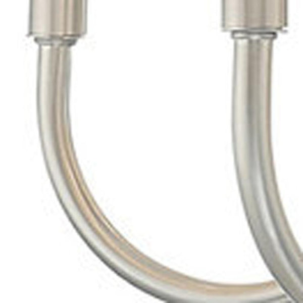 HomeRoots Six Light Dimmable Chandelier with Sleek Steel Shades for Modern Elegance in Any Space 687926