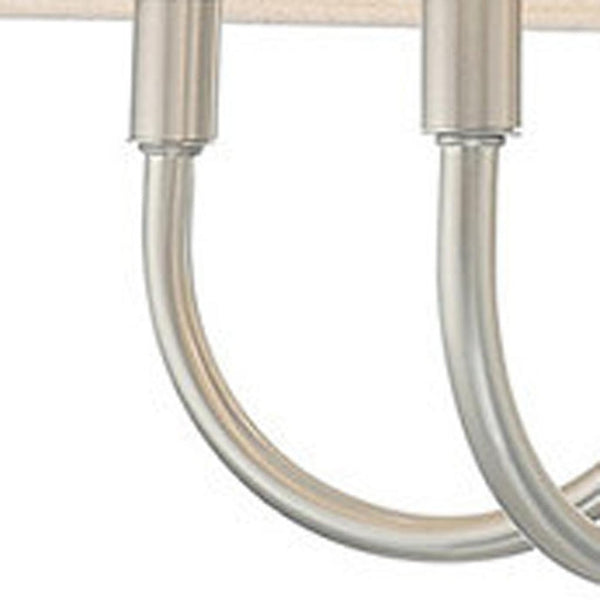 HomeRoots Six Light Dimmable Chandelier with Sleek Steel Shades for Modern Elegance in Any Space 687926