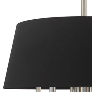 HomeRoots Six Light Dimmable Chandelier - Modern Steel Design with Cylinder Shades for Stylish Ambiance 687927