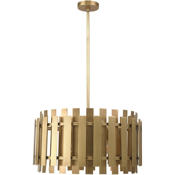 HomeRoots Six Light Dimmable Chandelier – Modern Cylinder Shades for Stylish Ambiance in Any Space 687932