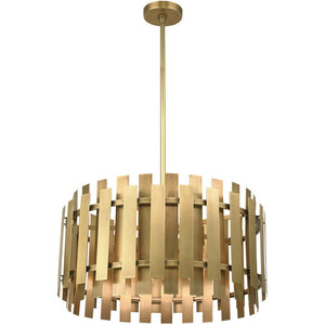 HomeRoots Six Light Dimmable Chandelier – Modern Cylinder Shades for Stylish Ambiance in Any Space 687932