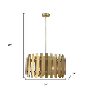HomeRoots Six Light Dimmable Chandelier – Modern Cylinder Shades for Stylish Ambiance in Any Space 687932