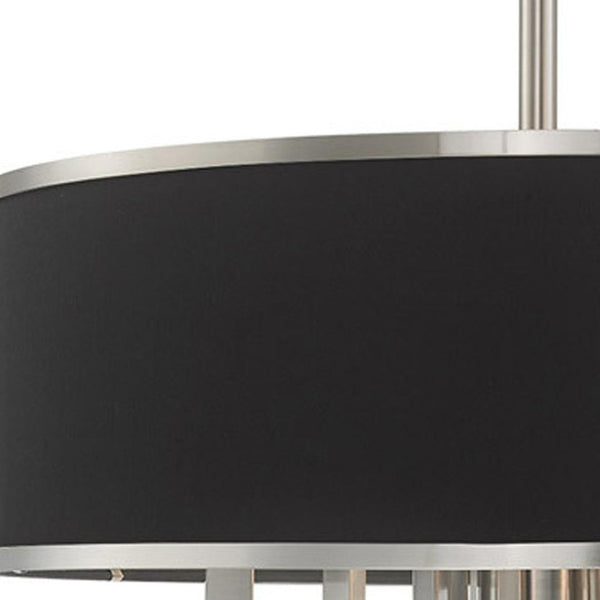 HomeRoots Seven Light Dimmable Chandelier - Modern Cylindrical Shades for Elegant Ambient Illumination 687934