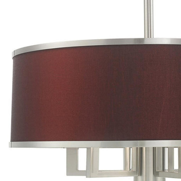 HomeRoots Seven Light Dimmable Chandelier - Modern Cylindrical Shades for Elegant Ambient Illumination 687935
