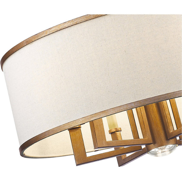 HomeRoots Seven Light Dimmable Chandelier – Modern Cylinder Shades for Versatile Lighting in Any Room 687938