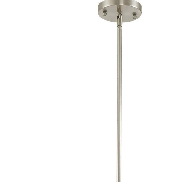 HomeRoots Seven Light Dimmable Chandelier with Sleek Cylinder Shades - Modern Steel Fixture for Any Space 687939